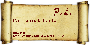 Paszternák Leila névjegykártya